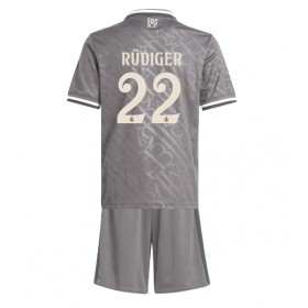 Real Madrid Antonio Rudiger #22 Tredje Kläder Barn 2024-25 Kortärmad (+ Korta byxor)